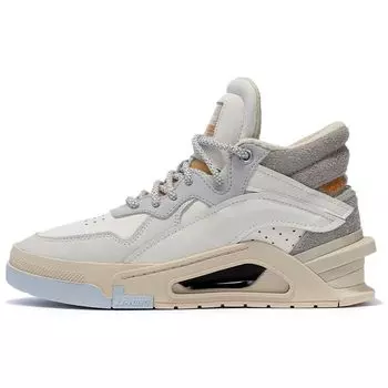 Кроссовки Li Ning Premium Fabric Synthetic Leather Suede Mid-Top женские кроссовки серые AGCR268-1 38