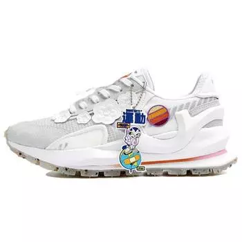 Кроссовки Li Ning Pursue X Eternal Earth Day Limited Edition с низким верхом, амортизирующие, нескользящие, износостойкие, женские, цвет белый, серый AGCR260-1 35