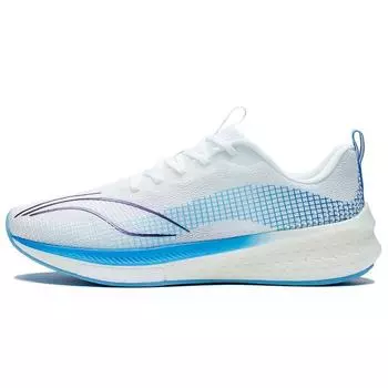 Кроссовки Li Ning Red Rabbit 5 Pro легкие, высокопрочные, противоскользящие, прочные, с низким верхом, мужские кроссовки для бега белого и синего цвета ARMS003-10 45