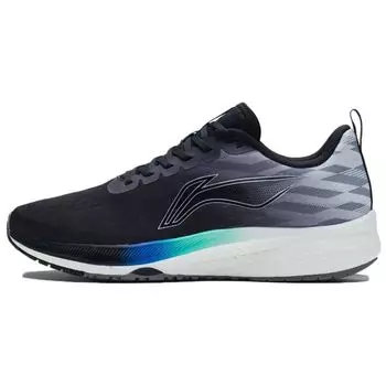 Кроссовки Li Ning Red Rabbit 5 с амортизацией, нескользящие, износостойкие, дышащие, легкие, с низким верхом, мужские кроссовки для бега, цвет черный, серый, синий, ARMS009-11 41