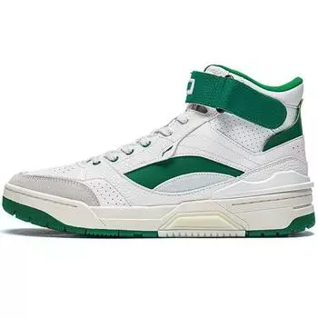 Кроссовки Li Ning Rsr 101 Hi Dream Theme Show с высоким берцем в стиле ретро для баскетбола, мужские кроссовки, белые, зеленые, ABCS085-3 41