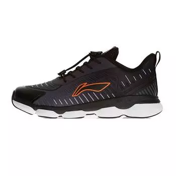 Кроссовки Li Ning с противоскользящим износостойким амортизирующим эффектом, дышащие, с низким верхом, детские кроссовки, черные, оранжевые YKFQ048-1 31