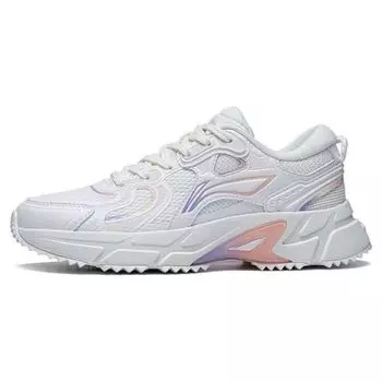 Кроссовки Li Ning Shiguang из искусственной кожи в стиле ретро с нескользящей износостойкой дышащей тканью и низким верхом для бега для женщин ARXT008-1 35