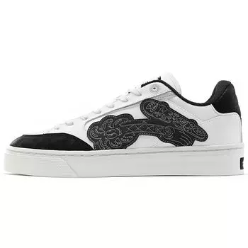 Кроссовки Li Ning Steven Harrington X We Wu 180 Low Skate Culture Low-Top для скейтбординга, специальная серия, женские кроссовки, черный, белый цвет AECS070-3 35