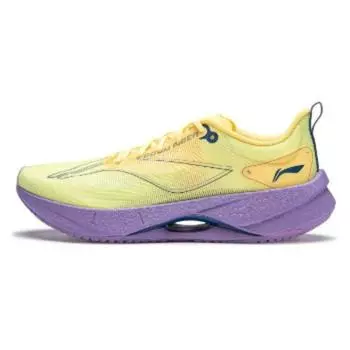 Кроссовки Li Ning Super Lightweight 21 с высокой упругостью, амортизацией, дышащие, низкие, женские, кроссовки, желтые, фиолетовые, ARBU002-42