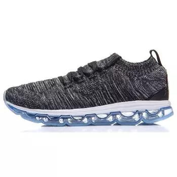 Кроссовки Li Ning Sword Shadow Full Palm Air Cushion Arc One Piece Knitted Shock Absorbing Running Shoes Women Running Shoes Black Gray ARHM098-2 35