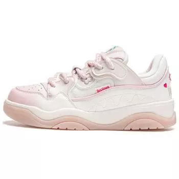 Кроссовки Li Ning Tpu Synthetic Leather Journey 2.0, удобные, универсальные, износостойкие, нескользящие, с низким верхом, для скейтбординга, женские, белые, розовые, AGCU092-8 37