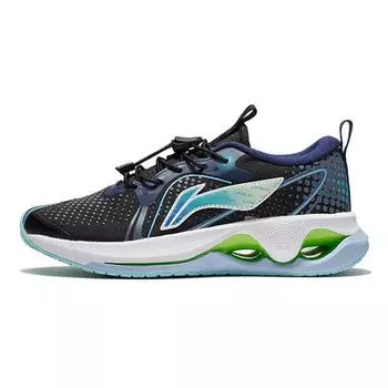 Кроссовки Li Ning, удобные, универсальные, нескользящие, амортизирующие, прочные, с низким верхом, детские, цвет черный, синий YKFS002-5 31
