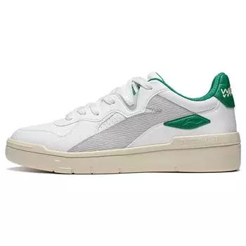 Кроссовки Li Ning We Wo Lite Round Toe Lace-Up, амортизирующие, износостойкие, с низким верхом, для скейтбординга, мужские, бежево-зеленые, AGCT115-5 43