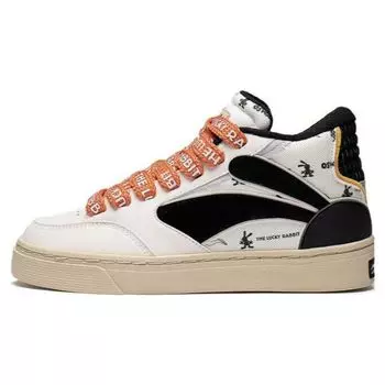 Кроссовки Li Ning We Wu 180 прочные дышащие средней высоты для скейтбординга, мужские кроссовки белого и черного цвета AECT019-1 41