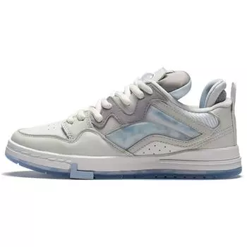 Кроссовки Li Ning Weiw Pro Fabric Leather Durable Breathable Low Top Skate Shoes Women sneakers Frost-White AECS016-1 35