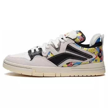 Кроссовки Li Ning Weiw Pro Trendy, нескользящие, износостойкие, с низким верхом, для скейтбординга, женские, белые, черные, AECS036-1 36