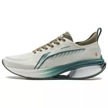 Кроссовки Li Ning Wu Shi 5S 3.0 с амортизацией, нескользящие, износостойкие, с низким верхом, мужские, белые, зеленые ARST051-1 44