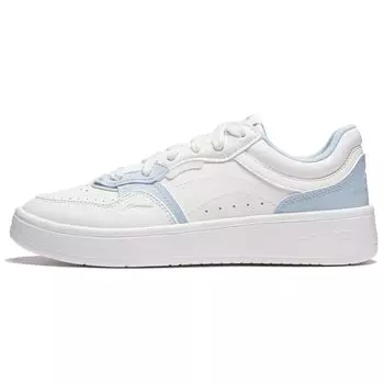 Кроссовки Li Ning Xingchu 2.0 V2 повседневные универсальные с толстой подошвой, увеличивающие рост, нескользящие, износостойкие, с низким верхом, для скейтбординга, женские, белые, синие AGCU108-2 39