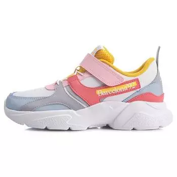 Кроссовки Li Ning Youth Barcelona Olympic Edition для детей, розовые, белые, синие, YKCQ202-16 38