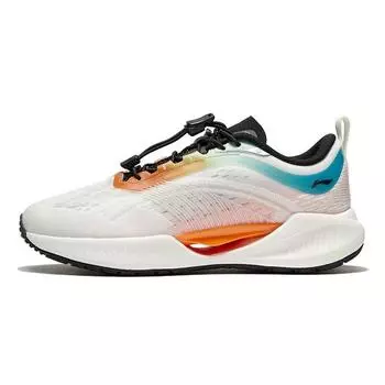 Кроссовки Li Ning Youth Ultra Light 19 Youth Version с нескользящей подошвой, амортизирующие, износостойкие, детские, белые, оранжевые, YKFS018-1 31