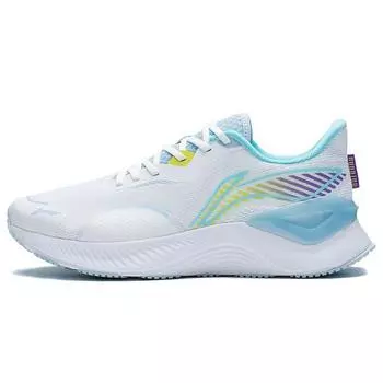 Кроссовки Li Ning Yue Ying 1.0 с амортизацией, нескользящие, износостойкие, с низким верхом, мужские, белые, синие ARHS027-4 41