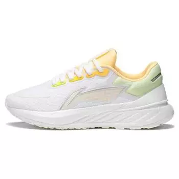 Кроссовки Li Ning Yue Ying 2.0 с нескользящей подошвой, амортизирующие, прочные, с низким верхом, женские, белые, зеленые, оранжевые ARHT002-1 35