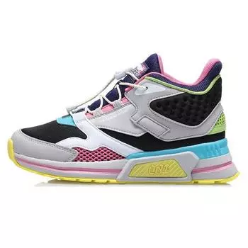 Кроссовки LiNing Mid-Top Sports Shoes для детей, черные, серые, розовые, YKCQ206-2 37