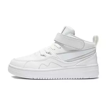 Кроссовки LiNing Youth Rebound Shock Absorbing, износостойкие, средней высоты, детские кроссовки, белые, YKCS020-1 37