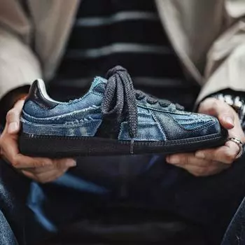 Кроссовки Maden Black Sand Beach для мужчин, летние новые повседневные кроссовки, легкие дышащие ретро-холщовые кроссовки EUR Size 38 джинсовый синий