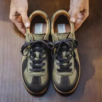 Кроссовки Maden, мужские, осенние, новые, низкие, кроссовки для сноуборда, оливково-зеленые, повседневные, ретро, спортивная обувь 38 EUR men зелёный