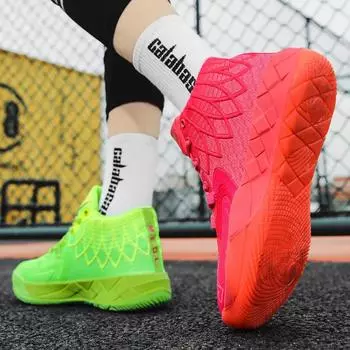 Кроссовки Mandarin duck мужские 2025 весна-лето новые дышащие сетчатые кроссовки средней высоты подростковые актуальные баскетбольные кроссовки цвет фиолетовый 39