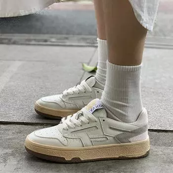 Кроссовки Meotina, обувь из натуральной кожи, женские туфли на плоской подошве со шнуровкой, женская обувь с круглым носком, осень 2021, повседневная обувь на плоской подошве, желтый цвет 35 бежевый