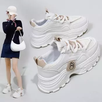 Кроссовки Mesh Surface Clunky женские летние новые дышащие женские студенческие кроссовки для повседневного ношения 35