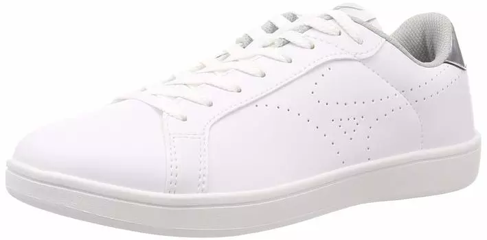 Кроссовки Mizuno CW1, широкие, легкие, 22.0 см, 3E, бело-серебристые