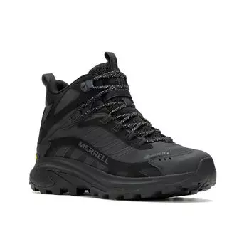 Кроссовки Moab Speed 2 Mid ЧЕРНЫЕ см 2E [Merrell] Gore-Tex мужские 27.0 чёрный