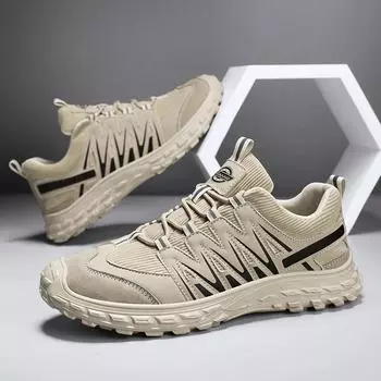 Кроссовки, мужская новая повседневная обувь с мягкой подошвой на шнуровке, нескользящая дышащая мужская обувь на шнуровке 39 серый