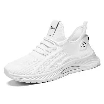 Кроссовки Мужская обувь Осенняя не вонючая обувь для ног Fly-Woven Дышащая спортивная и досуговая обувь для пары Одиночные туфли 39