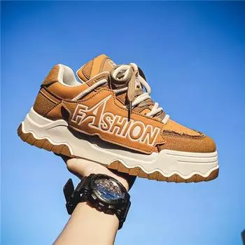 Кроссовки Мужская повседневная обувь Весна и осень Новая мужская обувь Модная спортивная и обувь для отдыха Мужская обувь Zapatos Casuales 39 чёрный