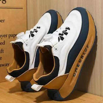 Кроссовки мужские дизайнерские кроссовки модные повседневные из микрофибры кожа дышащие высокие увеличенные на плоской платформе спортивные туфли 39