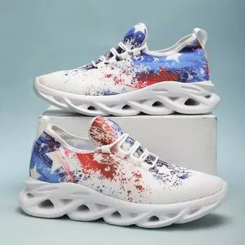 Кроссовки мужские и женские летние большого размера сетчатые дышащие полые верхняя одежда тонкие легкие спортивные модные туфли универсальные повседневные туфли 36