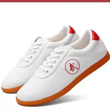 Кроссовки мужские и женские парусиновые дышащие кроссовки для утренних упражнений с подошвой из говяжьих сухожилий обувь для боевых искусств с персонажами для соревнований по боевым искусствам 34