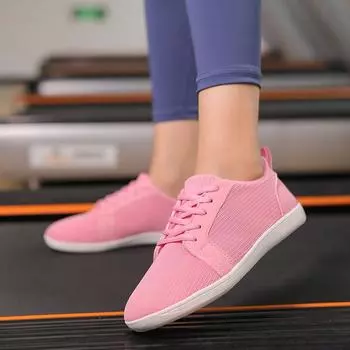 Кроссовки мужские и женские весенне-осенние сетчатые дышащие кроссовки для бега у студентов сверхлегкие повседневные туфли с мягкой подошвой 36 чёрный