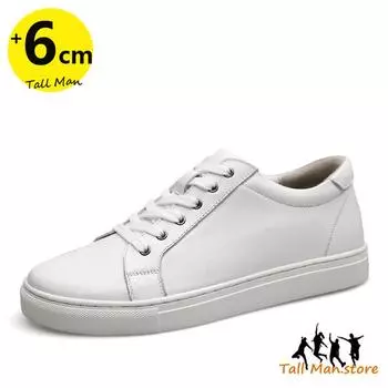 Кроссовки мужские кожаные туфли увеличивающие рост туфли увеличивающие рост туфли увеличивающие рост туфли высокие туфли стелька 6 см белые туфли 35