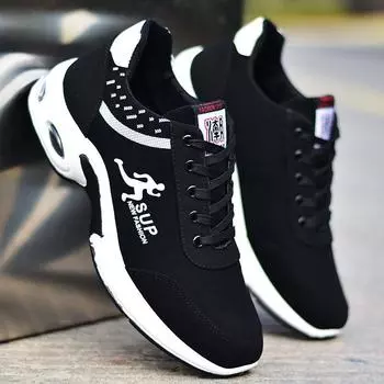 Кроссовки Мужские кожаные водонепроницаемые повседневные туфли Мужская обувь 38 чёрный