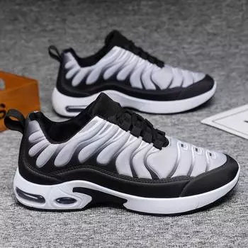 Кроссовки мужские кроссовки осень 2025 новые дышащие сетчатые туфли на шнуровке модные низкие трендовые повседневные спортивные туфли мужские 39 синий