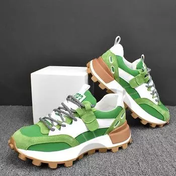 Кроссовки мужские кроссовки ретро мода повседневная микрофибра кожа ткань дышащая высота увеличенная платформа спортивная обувь 38