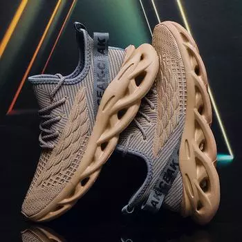 Кроссовки мужские легкие мягкие удобные повседневные кроссовки большого размера 2024 года новые спортивные теннисные туфли на шнуровке для мужчин 36 чёрный