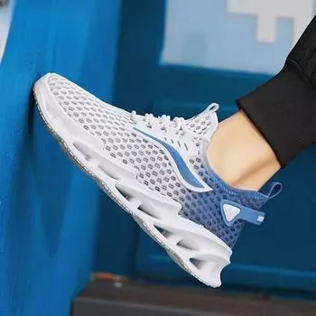 Кроссовки мужские летние новые на толстой подошве удобные сетчатые дышащие мужские туфли импортные торговые низкие тонкие кроссовки 39