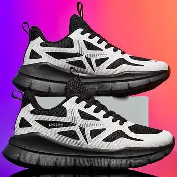 Кроссовки мужские летние сетчатые дышащие повседневные туфли унисекс для активного отдыха легкие спортивные кроссовки на плоской подошве для мужчин кроссовки 36 белый