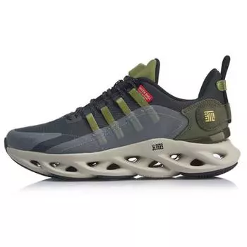 Кроссовки мужские Li Ning Arc ветрозащитные водостойкие амортизирующие легкие нескользящие низкие кроссовки холодный песок черный ARHP245-2 44