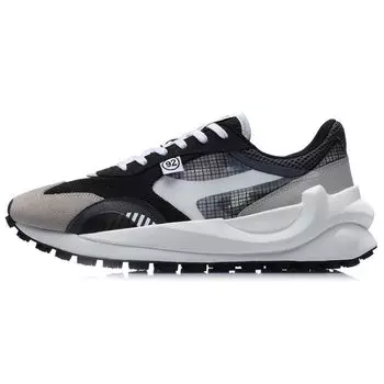 Кроссовки мужские Li Ning Fangyuan с нескользящей подошвой, износостойкие, черные, серые AGCR039-4 42