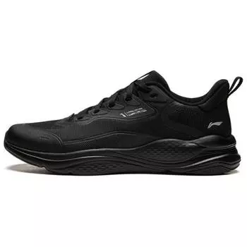 Кроссовки мужские Li Ning Flow Cloud Trendy Universal Fabric Non-Slip Wear Stylized Low Top Casual Running Shoes Black AGLU089-5 44