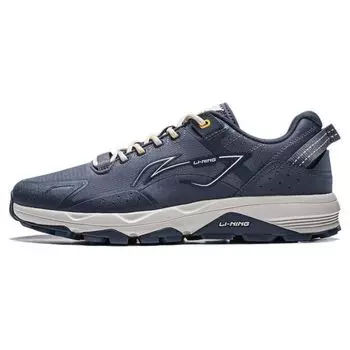 Кроссовки мужские Li Ning Gundam с амортизацией, удобные, нескользящие, низкие, черные, серые ARNT011-1 44