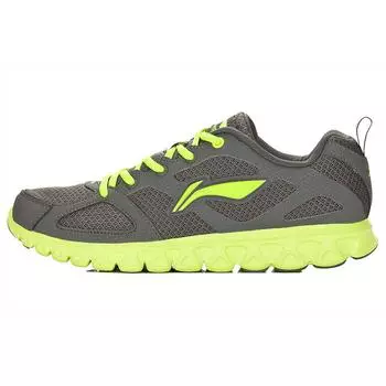 Кроссовки мужские Li Ning из искусственной кожи, амортизирующие, нескользящие, износостойкие, с низким верхом, серо-зеленые ARHG045-1 43